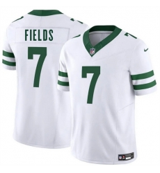 Youth New York Jets 7 Justin Fields White Classic Alternate Vapor F U S E  Limited Stitched Football Jersey