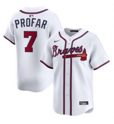 Men Atlanta Braves 7 Jurickson Profar White 2025 Home Limited Stitched Baseball Jersey