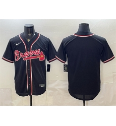 Men Atlanta Braves Blank 2026 Fashion Replica Black Out Stitched Baseball Jersey