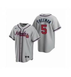 Youth Atlanta Braves #5 Freddie Freeman Nike Gray 2020 Road Jersey