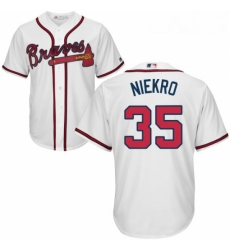 Youth Majestic Atlanta Braves 35 Phil Niekro Replica White Home Cool Base MLB Jersey