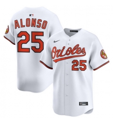 Men Baltimore Orioles Nike Home Limited Jersey White Alonso Pete 25