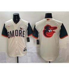 Men Baltimore Orioles Team Big Logo Natural 2026 City Connect Stadium Stitched Baseball Jerseys