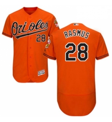 Mens Majestic Baltimore Orioles 28 Colby Rasmus Orange Alternate Flex Base Authentic Collection MLB Jersey