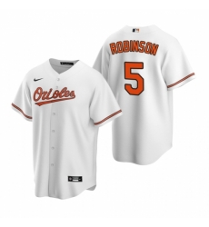 Mens Nike Baltimore Orioles 5 Brooks Robinson White Home Stitched Baseball Jerse