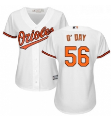 Womens Majestic Baltimore Orioles 56 Darren ODay Replica White Home Cool Base MLB Jersey