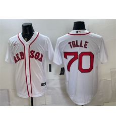 Men Boston Red Sox  70 Payton Tolle White Cool Base Stitched Baseball Jersey