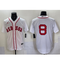 Men Boston Red Sox 8 Carl Yastrzemski White Cool Base Stitched Baseball Jersey