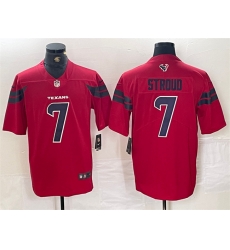 Men Houston Texans 7 C J  Stroud Red Vapor Untouchable Stitched Footb