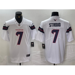Men Houston Texans 7 C J  Stroud White Vapor Untouchable Stitched Footb