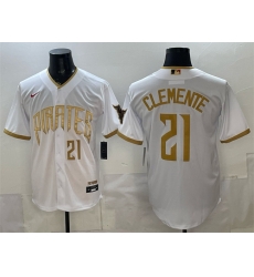 Men Pittsburgh Pirates  21 Roberto Clemente White 2026 City Connect Stadium Stitched Baseball Jersey