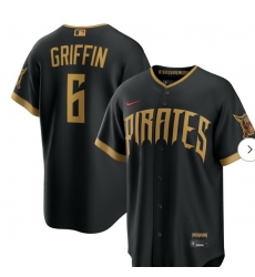 Men Pittsburgh Pirates 6 Konnor Griffin Black 2026 City Connect Stadium Stitched Baseball Jersey Men Pittsburgh Pirates 6 Konnor Griffin Black 2026 City Connect Stadium Stitched Baseball Jersey