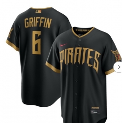 Men Pittsburgh Pirates  6 Konnor Griffin Black 2026 City Connect Stadium Stitched Baseball Jersey