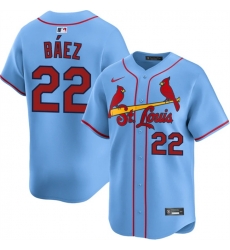 Men St  Louis Cardinals  22 Joshua Baez Blue Alternate Limited Stitched Baseball Jersey