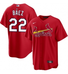 Men St  Louis Cardinals  22 Joshua Baez Red Cool Base Stitched Baseball Jersey