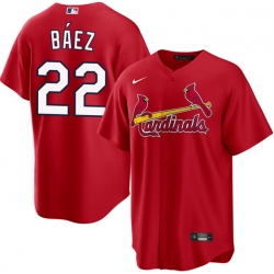 Men St  Louis Cardinals  22 Joshua Baez Red Cool Base Stitched Baseball Jersey