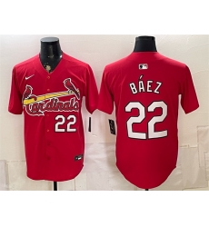 Men St  Louis Cardinals  22 Joshua Baez Red Limited Stitched Baseball Jersey