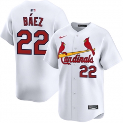 Men St  Louis Cardinals  22 Joshua Baez White Home Limited Stitched Baseball Jersey