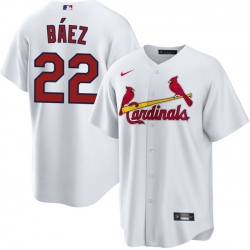 Men St  Louis Cardinals  22 Joshua Baez White Home Stitched Baseball Jersey