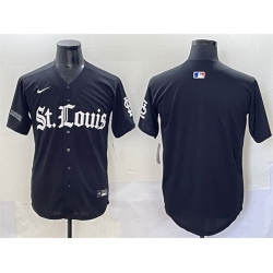 Men St  Louis Cardinals Blank Black  27Gothic Legacy Edition 27 Vapor Premier Limited Stitched Baseball Jersey