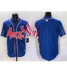 Men St Louis Cardinals Blank Royal Independence Day Vapor Premier Limited Stitched Baseball Jersey