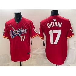 Men-s-Los-Angeles-Dodgers-x-One-Piece--17-Shohei-Ohtani-Red-Vapor-Premier-Limited-Stitched-Baseball-Jersey-064-24033
