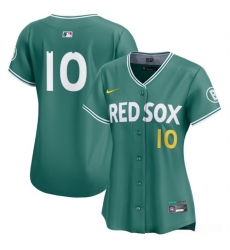 Women Boston Red Sox 10 Trevor Story Green 2025 City Connect Limited Stitched Baseball Jersey