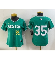 Women Boston Red Sox 35 Garrett Crochet Green 2025 City Connect Limited Stitched Baseball Jersey Women Boston Red Sox 35 Garrett Crochet Green 2025 City Connect Limited Stitched Baseball Jersey