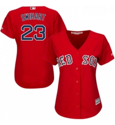 Womens Majestic Boston Red Sox 23 Blake Swihart Authentic Red Alternate Home MLB Jersey