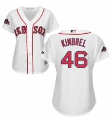 Womens Majestic Boston Red Sox 46 Craig Kimbrel Authentic White Home 2018 World Series Champions MLB Jersey