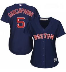 Womens Majestic Boston Red Sox 5 Nomar Garciaparra Authentic Navy Blue Alternate Road MLB Jersey