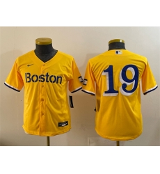 Youth Boston Red Sox 19 Roman Anthony Gold City Connect Stitched Baseball Jersey