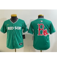 Youth Boston Red Sox Team Big Logo Green 2025 City Connect Limited Stitched Baseball Jersey Youth Boston Red Sox Team Big Logo Green 2025 City Connect Limited Stitched Baseball Jersey