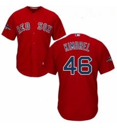 Youth Majestic Boston Red Sox 46 Craig Kimbrel Authentic Red Alternate Home Cool Base 2018 World Series Champions MLB Jersey