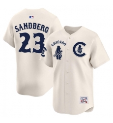 Men Chicago Cubs 23 Ryne Sandberg Cream Special Vapor Premier Limited Stitched Baseball Jersey