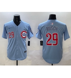 Men Chicago Cubs 29 Michael Busch Blue 2024 25 2nd Alternate Limited Stitched Baseball Jersey Men Chicago Cubs 29 Michael Busch Blue 2024 25 2nd Alternate Limited Stitched Baseball Jersey