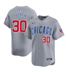 Men Chicago Cubs 30 Kyle Tucker Grey 2025 Limited Stitched Baseball Jersey