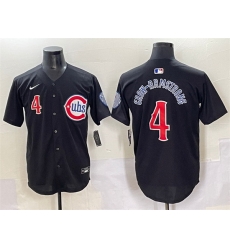 Men Chicago Cubs 4 Pete Crow Armstrong Black Limited Stitched Baseball Jersey
