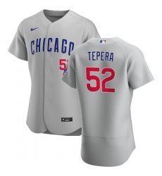 Men Chicago Cubs 52 Ryan Tepera Men Nike Gray Road 2020 Flex Base Team Jersey