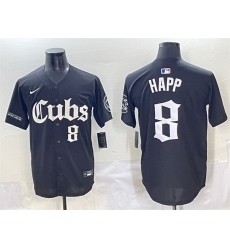Men Chicago Cubs 8 Ian Happ Black Gothic North Side Edition Vapor Premier Limited Stitched Baseball Jersey Men Chicago Cubs 8 Ian Happ Black Gothic North Side Edition Vapor Premier Limited Stitched Baseball Jersey