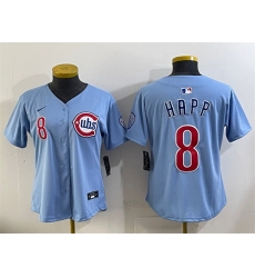 Women Chicago Cubs 8 Ian Happ Blue 2024 25 2nd Alternatemited Stitched Baseball Jersey Women Chicago Cubs 8 Ian Happ Blue 2024 25 2nd Alternatemited Stitched Baseball Jersey