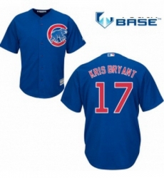 Youth Majestic Chicago Cubs 17 Kris Bryant Authentic Royal Blue Alternate Cool Base MLB Jersey