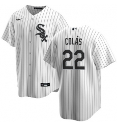 Men Chicago White Sox 22 Oscar Col E1s White Cool Base Stitched Jersey