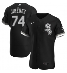 Men Chicago White Sox 74 Eloy Jimenez Men Nike Black Alternate 2020 Flex Base Player MLB Jersey