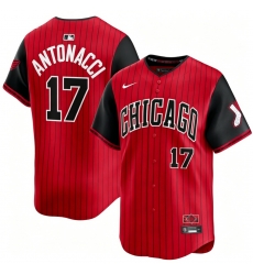 Men Chicago White Sox Sam Antonacci #17 Nike Red Strips City Connect Home Limited Jersey Men Chicago White Sox Sam Antonacci #17 Nike Red Strips City Connect Home Limited Jersey