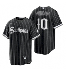 Men's White Sox Yoan Moncada 2021 City Connect Black Southside Jersey