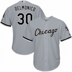 Youth Majestic Chicago White Sox 30 Nicky Delmonico Authentic Grey Road Cool Base MLB Jersey 