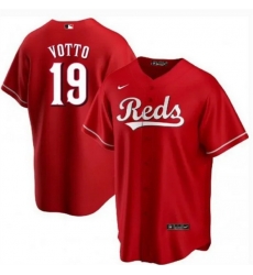 Men Cincinnati Reds 19 Joey Votto Red Cool Base Stitched Baseball Jersey