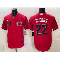 Men Cincinnati Reds  22 JJ Bleday Red 2026 City Connect Stadium Stitched Baseball Jersey