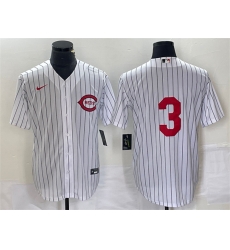 Men Cincinnati Reds 3 Scooter Gennett White Field Of Dreams Stitched Baseball Jersey